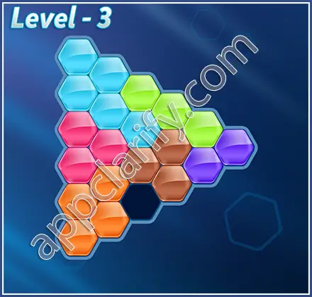 Block! Hexa Puzzle Rainbow C Level 3 Solution