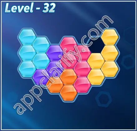 Block! Hexa Puzzle Rainbow C Level 32 Solution