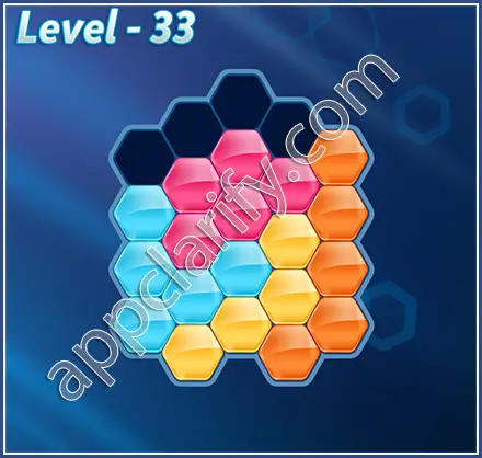Block! Hexa Puzzle Rainbow C Level 33 Solution