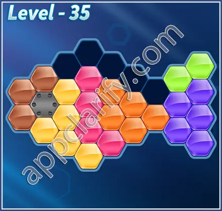 Block! Hexa Puzzle Rainbow C Level 35 Solution
