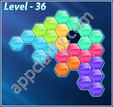 Block! Hexa Puzzle Rainbow C Level 36 Solution