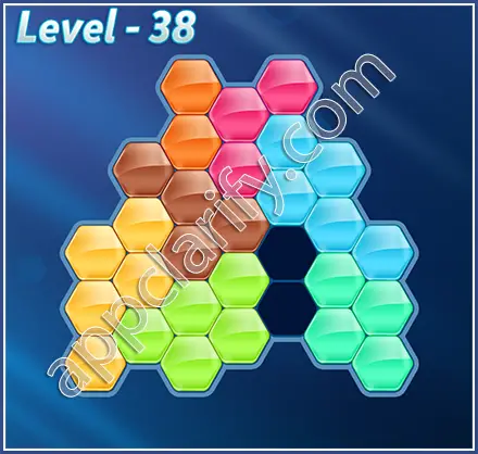 Block! Hexa Puzzle Rainbow C Level 38 Solution