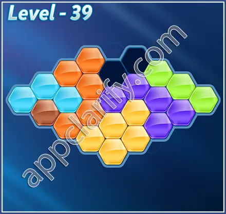 Block! Hexa Puzzle Rainbow C Level 39 Solution