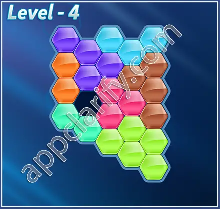 Block! Hexa Puzzle Rainbow C Level 4 Solution