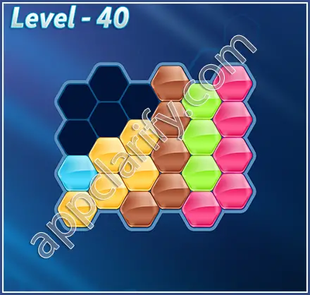 Block! Hexa Puzzle Rainbow C Level 40 Solution