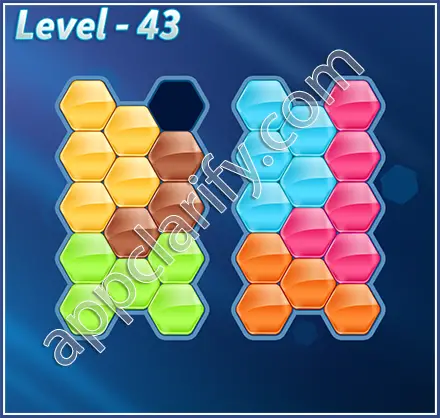 Block! Hexa Puzzle Rainbow C Level 43 Solution
