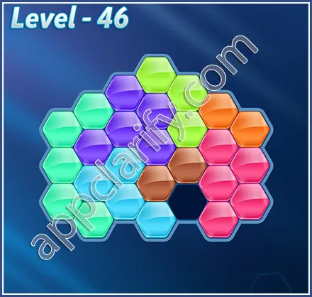 Block! Hexa Puzzle Rainbow C Level 46 Solution