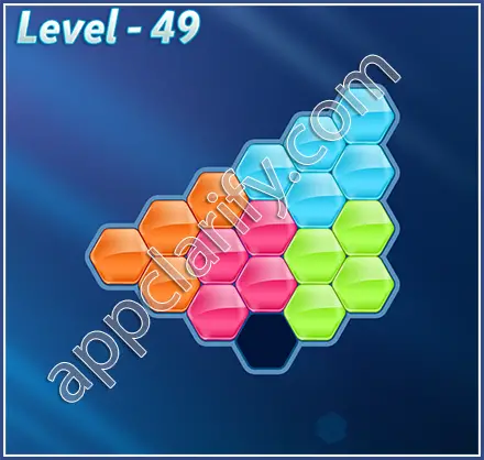 Block! Hexa Puzzle Rainbow C Level 49 Solution