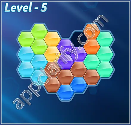 Block! Hexa Puzzle Rainbow C Level 5 Solution