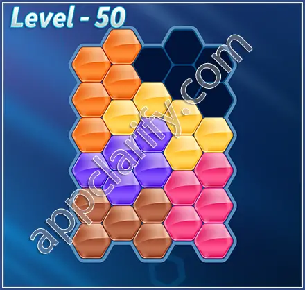 Block! Hexa Puzzle Rainbow C Level 50 Solution