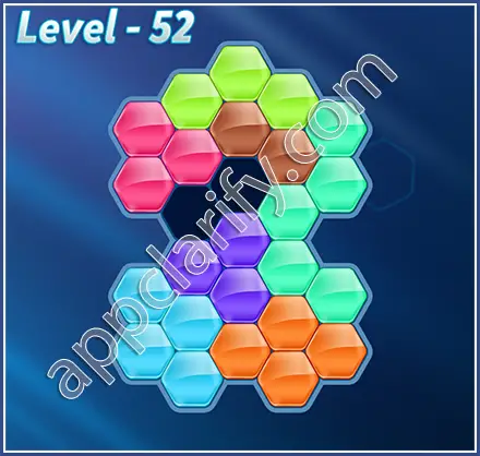 Block! Hexa Puzzle Rainbow C Level 52 Solution