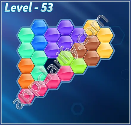 Block! Hexa Puzzle Rainbow C Level 53 Solution