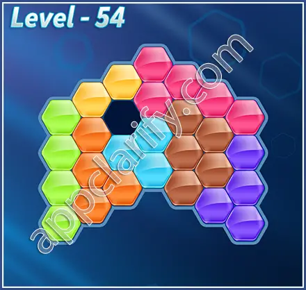 Block! Hexa Puzzle Rainbow C Level 54 Solution