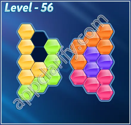 Block! Hexa Puzzle Rainbow C Level 56 Solution