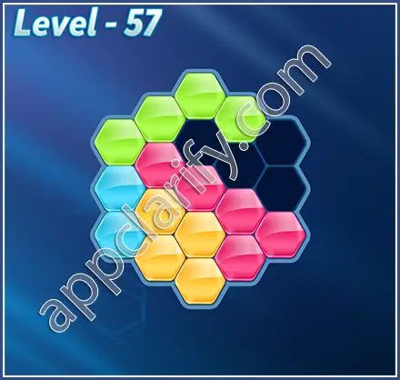 Block! Hexa Puzzle Rainbow C Level 57 Solution