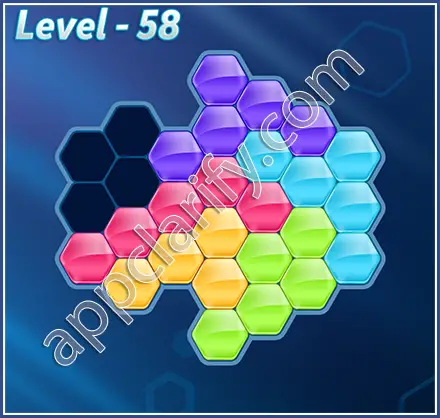 Block! Hexa Puzzle Rainbow C Level 58 Solution