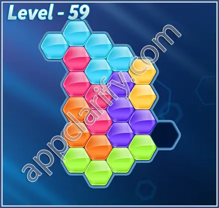 Block! Hexa Puzzle Rainbow C Level 59 Solution