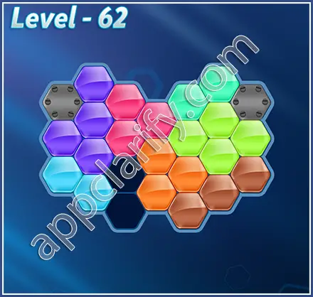 Block! Hexa Puzzle Rainbow C Level 62 Solution