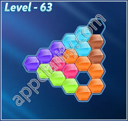 Block! Hexa Puzzle Rainbow C Level 63 Solution