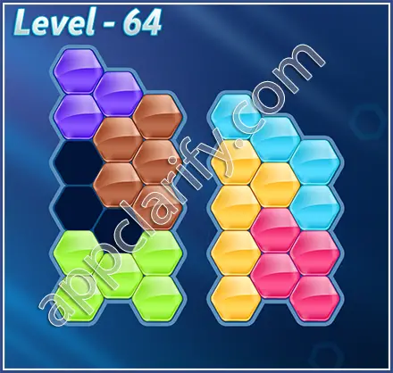 Block! Hexa Puzzle Rainbow C Level 64 Solution