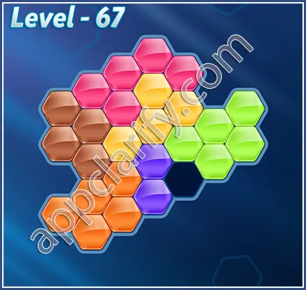 Block! Hexa Puzzle Rainbow C Level 67 Solution