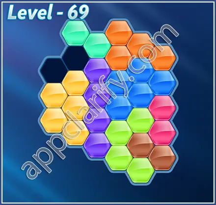 Block! Hexa Puzzle Rainbow C Level 69 Solution