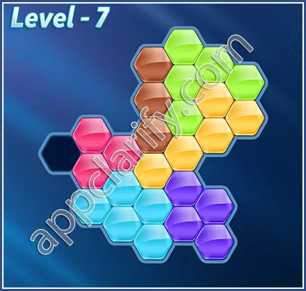 Block! Hexa Puzzle Rainbow C Level 7 Solution