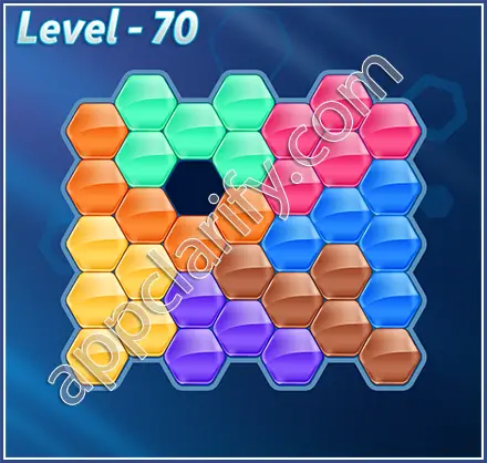 Block! Hexa Puzzle Rainbow C Level 70 Solution