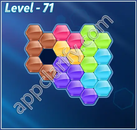 Block! Hexa Puzzle Rainbow C Level 71 Solution