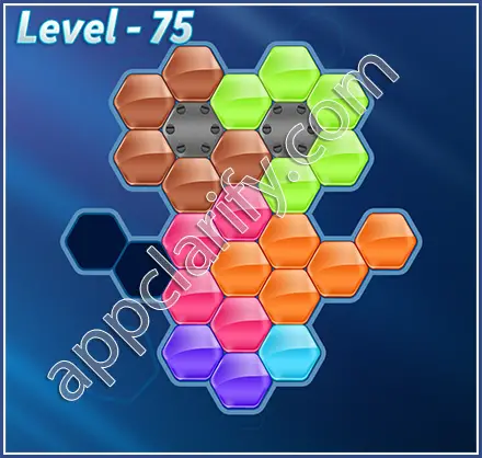 Block! Hexa Puzzle Rainbow C Level 75 Solution