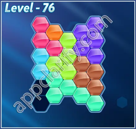 Block! Hexa Puzzle Rainbow C Level 76 Solution