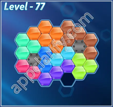 Block! Hexa Puzzle Rainbow C Level 77 Solution