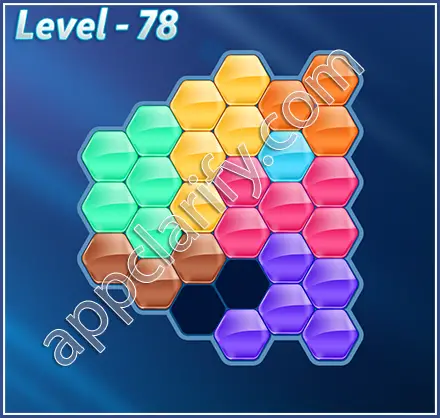 Block! Hexa Puzzle Rainbow C Level 78 Solution