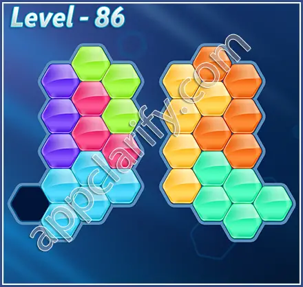 Block! Hexa Puzzle Rainbow C Level 86 Solution
