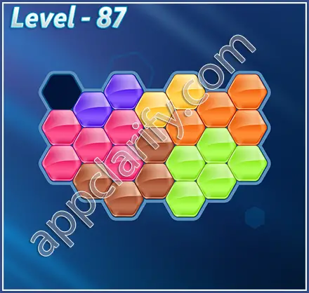 Block! Hexa Puzzle Rainbow C Level 87 Solution