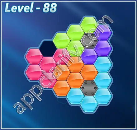 Block! Hexa Puzzle Rainbow C Level 88 Solution