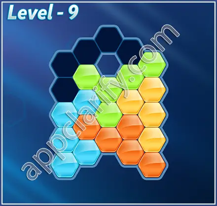 Block! Hexa Puzzle Rainbow C Level 9 Solution