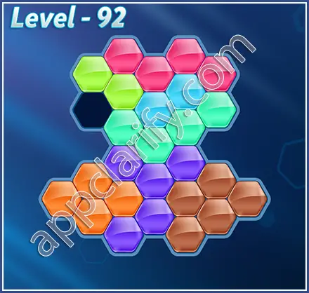 Block! Hexa Puzzle Rainbow C Level 92 Solution