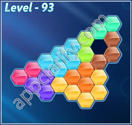 Block! Hexa Puzzle Rainbow C Level 93 Solution