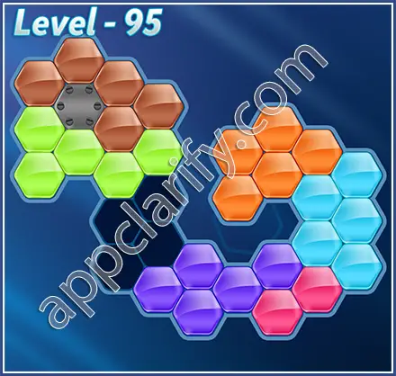 Block! Hexa Puzzle Rainbow C Level 95 Solution