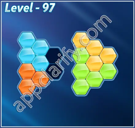 Block! Hexa Puzzle Rainbow C Level 97 Solution