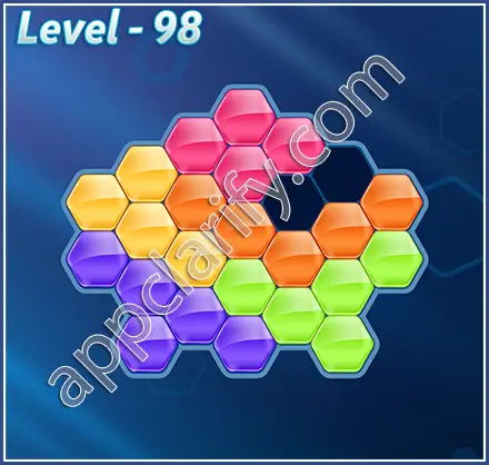 Block! Hexa Puzzle Rainbow C Level 98 Solution