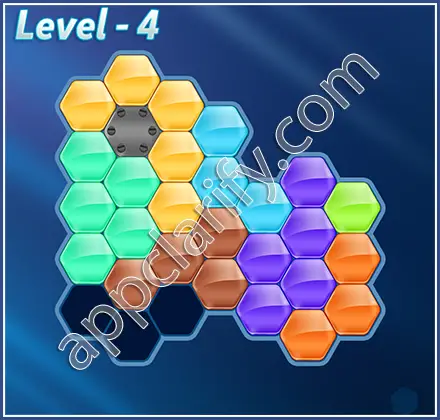 Block! Hexa Puzzle Regular D Level 4 Solution