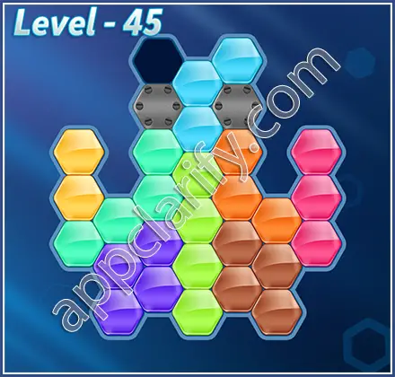 Block! Hexa Puzzle Regular D Level 45 Solution