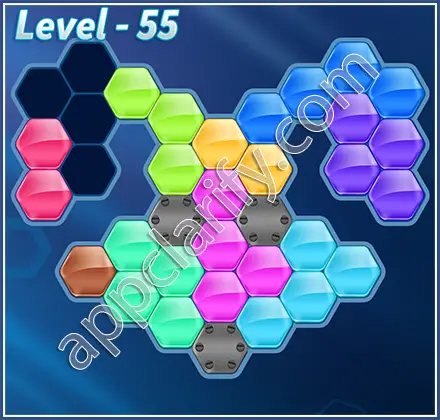 Block! Hexa Puzzle Regular D Level 55 Solution