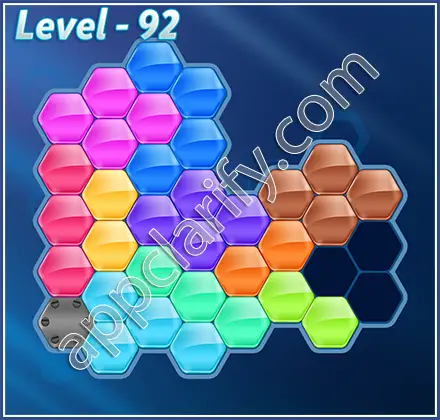 Block! Hexa Puzzle Regular D Level 92 Solution