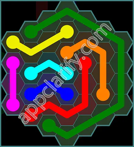 Flow Free: Hexes 7x7 Mania Pack Level 1 Solutions