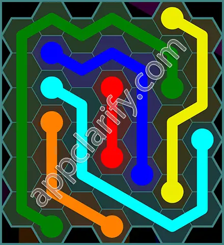 Flow Free: Hexes 7x7 Mania Pack Level 100 Solutions