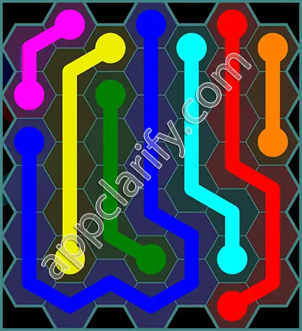 Flow Free: Hexes 7x7 Mania Pack Level 102 Solutions