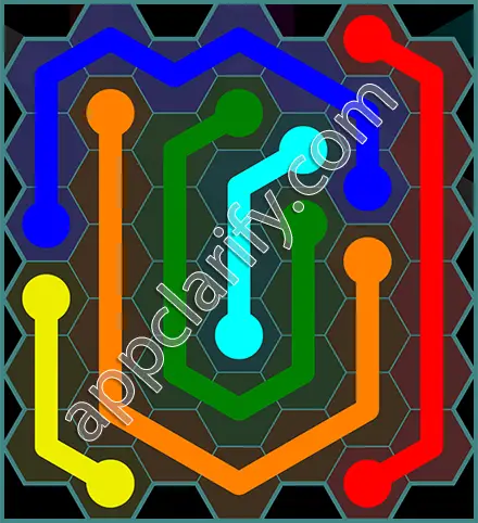 Flow Free: Hexes 7x7 Mania Pack Level 104 Solutions
